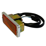 Turn Signal Assembly with Bright Anodized Bezel and Amber Lens